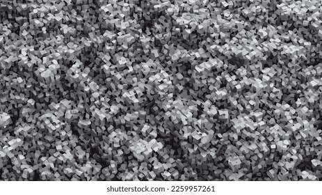 Schönes abstraktes, schwarz-weißes 3D-Würfel-Muster mit einer schicken Mischung von Geometrien