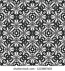 Beautiful black and white abstract lace decorative vector pattern background for many creative ideas
