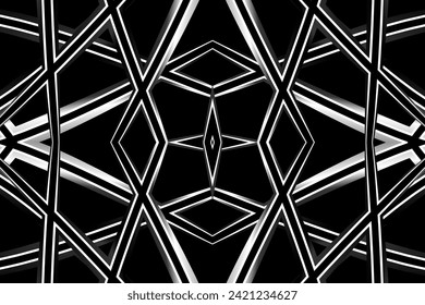 Beautiful black and white abstract line art gradient pattern design background for commercial wallpaper or presentation