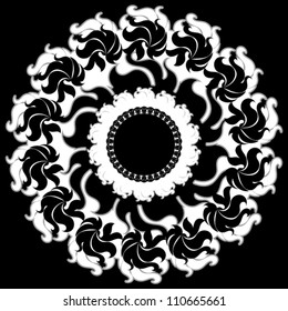 Beautiful black and white arabesque