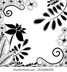 Beautiful black and white batik design for background or to beautify fabric