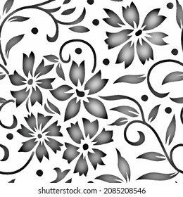 Beautiful black and white floral background. lace flowers embroidered cutwork. Many similarities to the author's profile