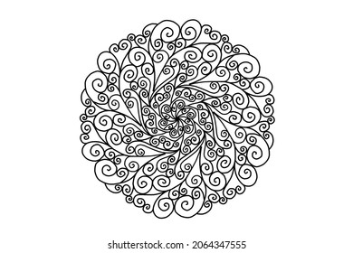 Hermoso gradiente negro y blanco batido de flor étnica floral y diseño de marco de hoja Vector para anuncios de fondo de papel de pared o plantilla de presentación