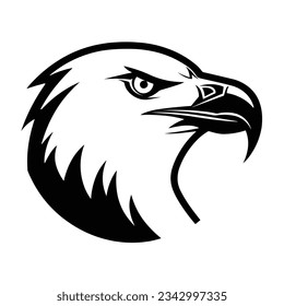 Beautiful Black And White Gull Head Silhouette