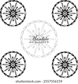Beautiful black and white mandala background, perfect for art, design, and relaxation themes