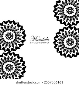 Beautiful black and white mandala background, perfect for art, design, and relaxation themes