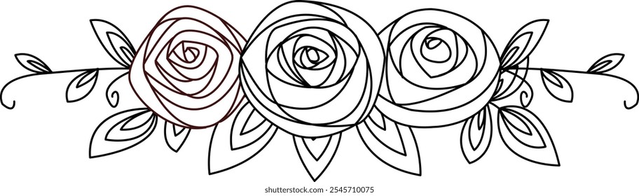 Beautiful black and white rose bouquet. Design greeting cards and invitations for weddings, birthdays, Valentine's Day, Mother's Day, holidays.
