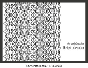 Beautiful black and white seamless pattern background. Ethnic striped pattern. Handmade. Indian, Arabic, Islam motifs of the Ottoman. EPS 10.