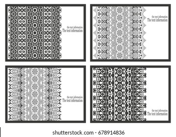 Beautiful black and white seamless pattern background. Ethnic striped pattern. Handmade. Indian, Arabic, Islam motifs of the Ottoman. EPS 10.
