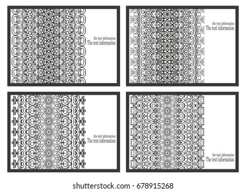 Beautiful black and white seamless pattern background. Ethnic striped pattern. Handmade. Indian, Arabic, Islam motifs of the Ottoman. EPS 10.