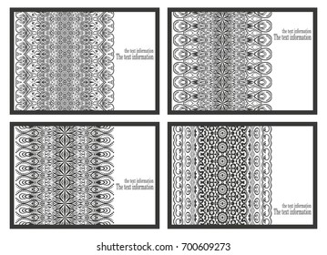 Beautiful black and white seamless pattern background. Ethnic striped pattern. Handmade. Indian, Arabic, Islam motifs of the Ottoman. EPS 10.