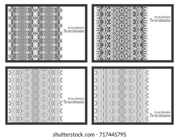 Beautiful black and white seamless pattern background. Ethnic striped pattern. Handmade. Indian, Arabic, Islam motifs of the Ottoman. EPS 10.