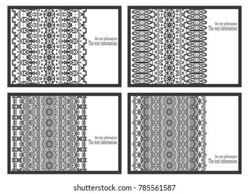 Beautiful black and white seamless pattern background. Ethnic striped pattern. Handmade. Indian, Arabic, Islam motifs of the Ottoman. EPS 10.