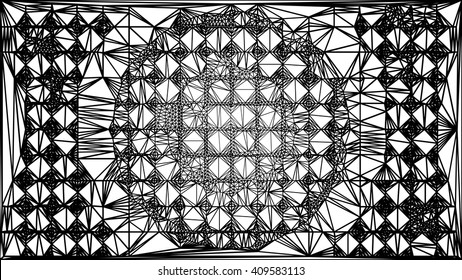 beautiful black and white triangle abstract background