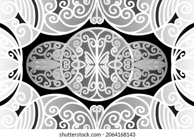 Beautiful black and white tribal ethnic batik design Vector for wallpaper background or presentation template