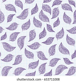 Beautiful black and white vector seamless pattern with flowers You can use any color of background