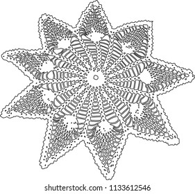Beautiful black and white vector in starfish style suitable for many creative things