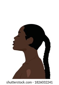 Beautiful black woman vector illustration. Fashion style illustration
