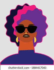 Beautiful Black women wearing Black Sun glasses .