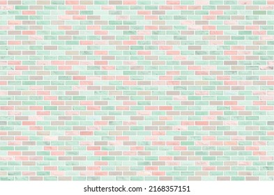 Beautiful block brick wall seamless pattern texture background.