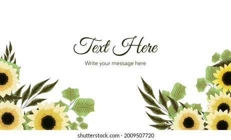 Beautiful Blooming Flowers Floral Background Vector Template