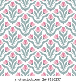beautiful blooming seamless flower pattern