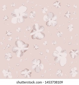 Beautiful blossom elements, apple petals flying, delicate background.