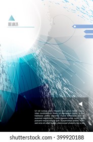 Beautiful blue abstract background. Modern design.