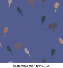 beautiful blue background, multicolored spruce branches, suitable for woolen fabrics, christmas packaging