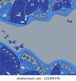 beautiful blue background with space for text vector