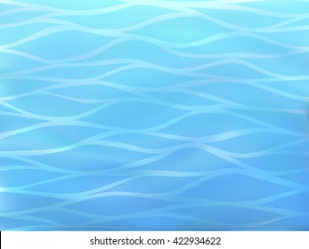 Beautiful blue background of stylized sea waves