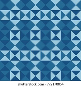 Beautiful blue background. Vector geometric seamless pattern