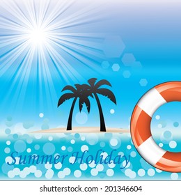 beautiful blue beach vector background