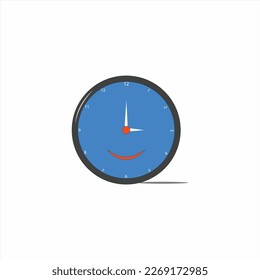 A Beautiful Blue and Black Wall Clock-vector art work