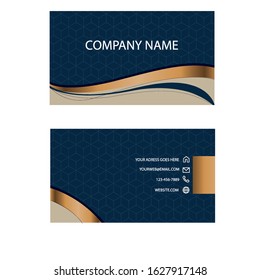 A beautiful blue business card, suitable for people who are engaged in business.
