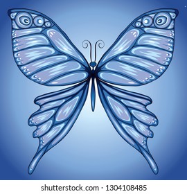 Beautiful blue butterfly