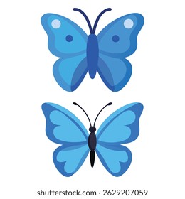 beautiful Blue butterfly vector illustration