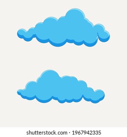 Hermosas nubes azules. Ilustración de material de producción de nubes.