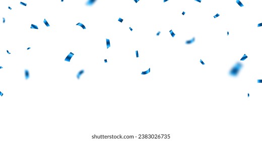 beautiful blue confetti background for celebration party Vector illustration