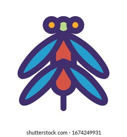 a beautiful blue dragonfly icon