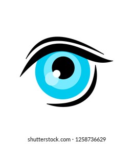 Beautiful Blue Eye Vector Illustration Stock Vector (Royalty Free ...