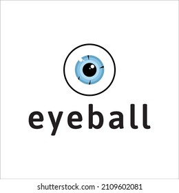 Beautiful Blue Eyeball Logo Design