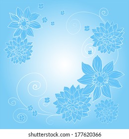 beautiful blue floral background