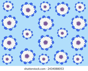 Beautiful blue floral pattern background.