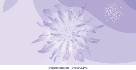 Hermosa Flor Azul Y Fondo Azul