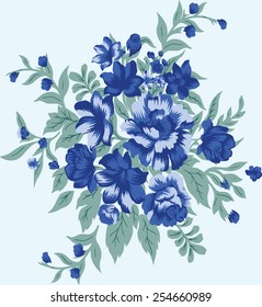 Beautiful blue flowers.