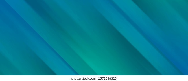 Beautiful Blue and Green Background with Gradient Stripes. Abstract Geometric Bg. Vector Banner Texture.