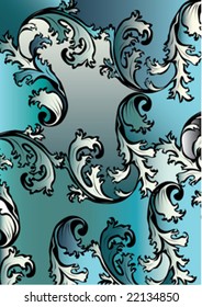 beautiful blue and grey design ornament