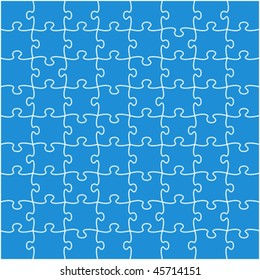 Beautiful blue jigsaw puzzle vector