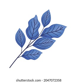 schöne blaue Blätter und Stiel